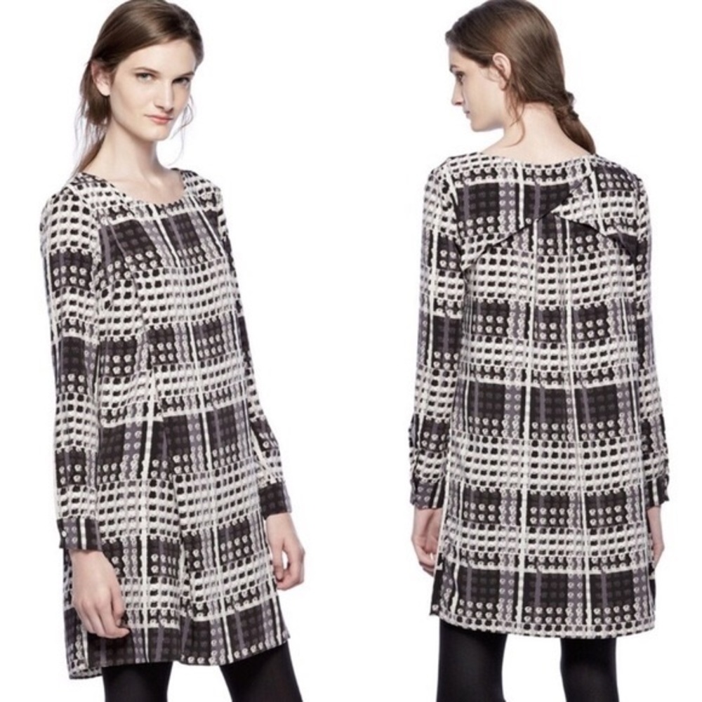 Thakoon Black Design Nation Shift Mini Short Casual Dress size XL